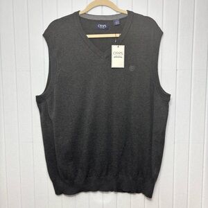 Chaps‎ Men's Charcoal V-Neck Sweater Vest size XL